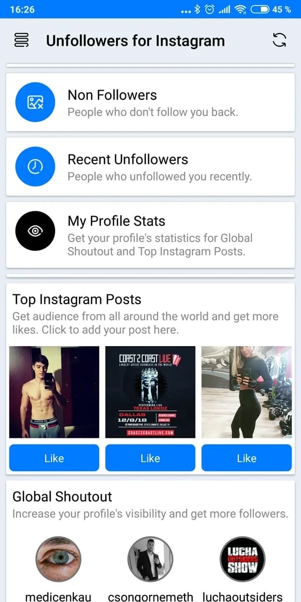 Unfollower For Instagram Pro screenshot 1