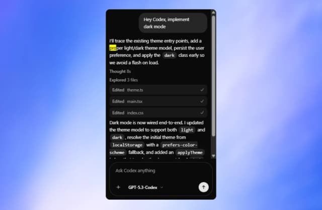 Codex screenshot 2