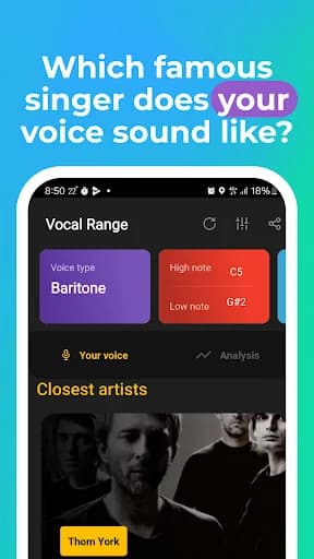 VocalRange Vocaberry screenshot 1