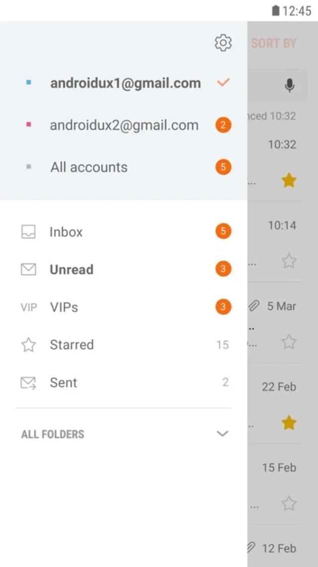 Samsung Email screenshot 1