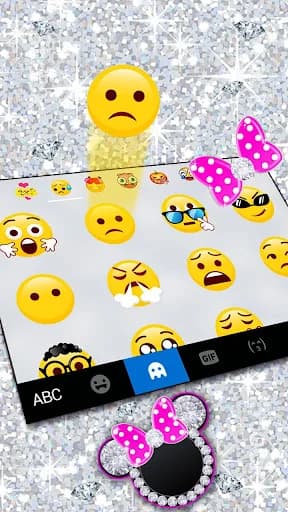 Diamond Pink Minnies Keyboard screenshot 4