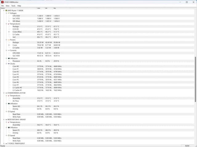 HWMonitor screenshot 1