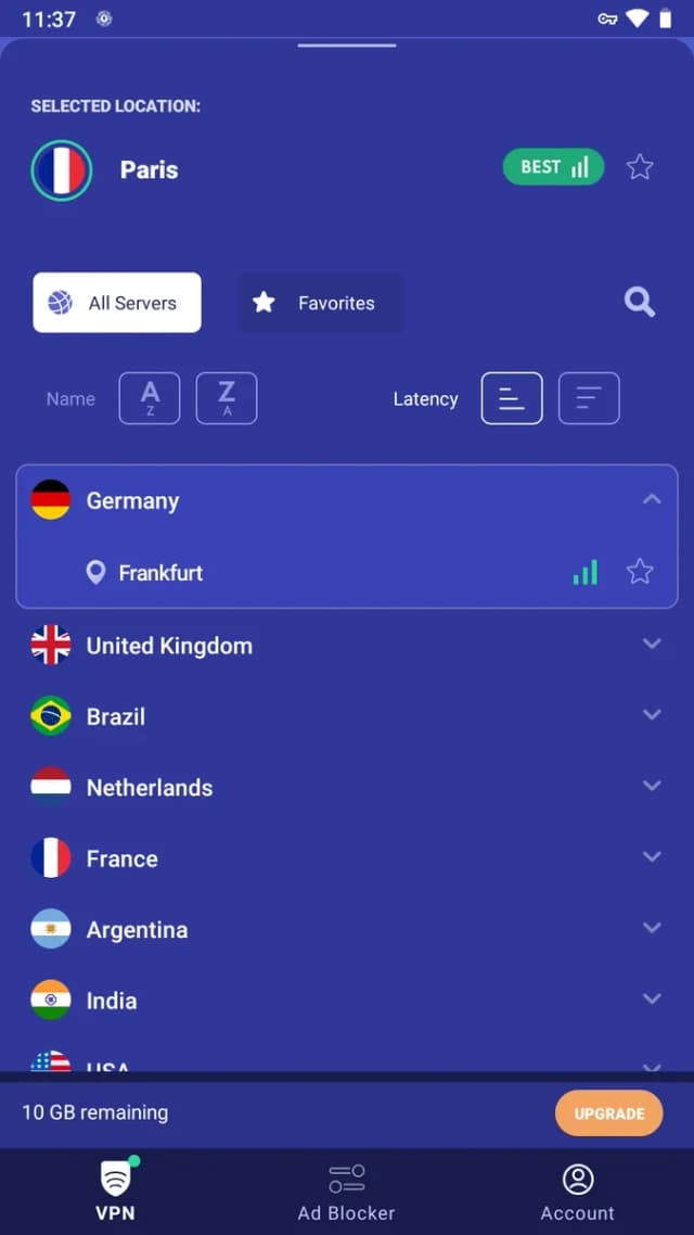 PrivadoVPN screenshot 6