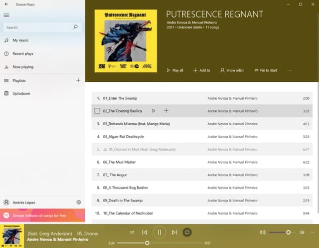 Windows Media Player screenshot 1