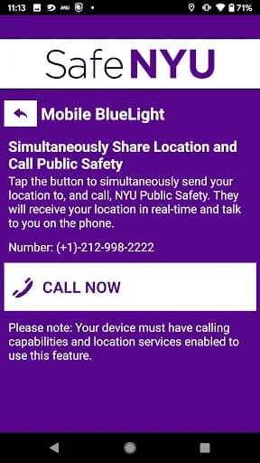 Safe NYU screenshot 3