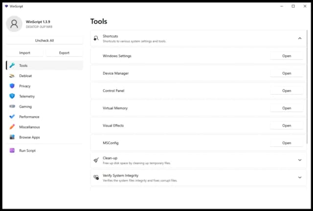 WinScript screenshot 2