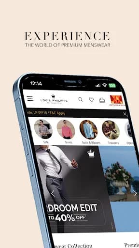 Louis Philippe Shopping App screenshot 1