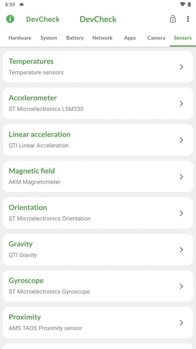 DevCheck screenshot 3