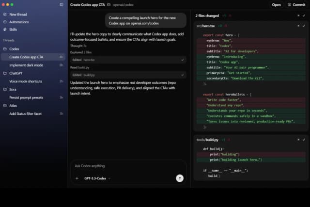 Codex screenshot 1