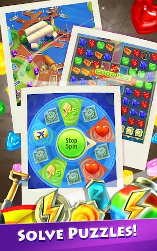 Gummy Drop! Match 3 & Travel screenshot 5