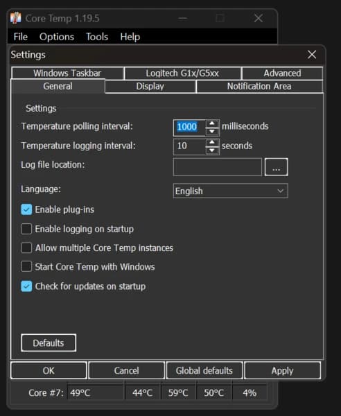 Core Temp screenshot 3