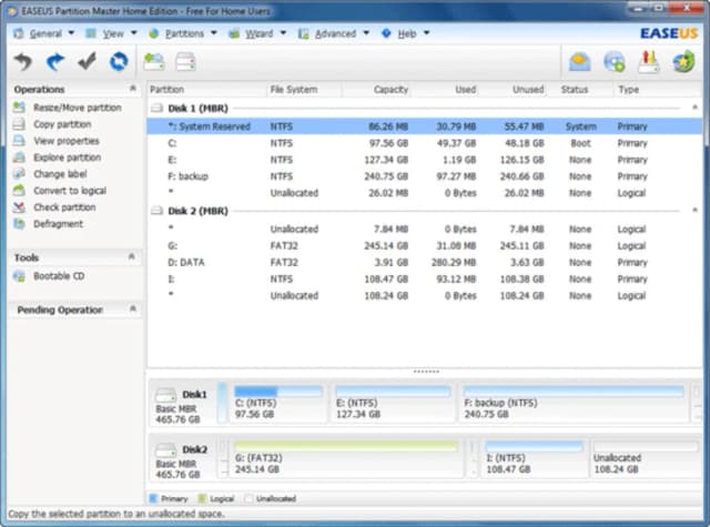 EaseUS Partition Master - Free Partition Manager screenshot 5