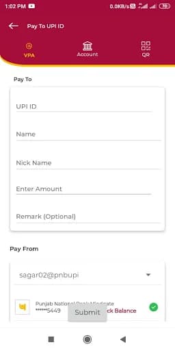 BHIM PNB screenshot 3