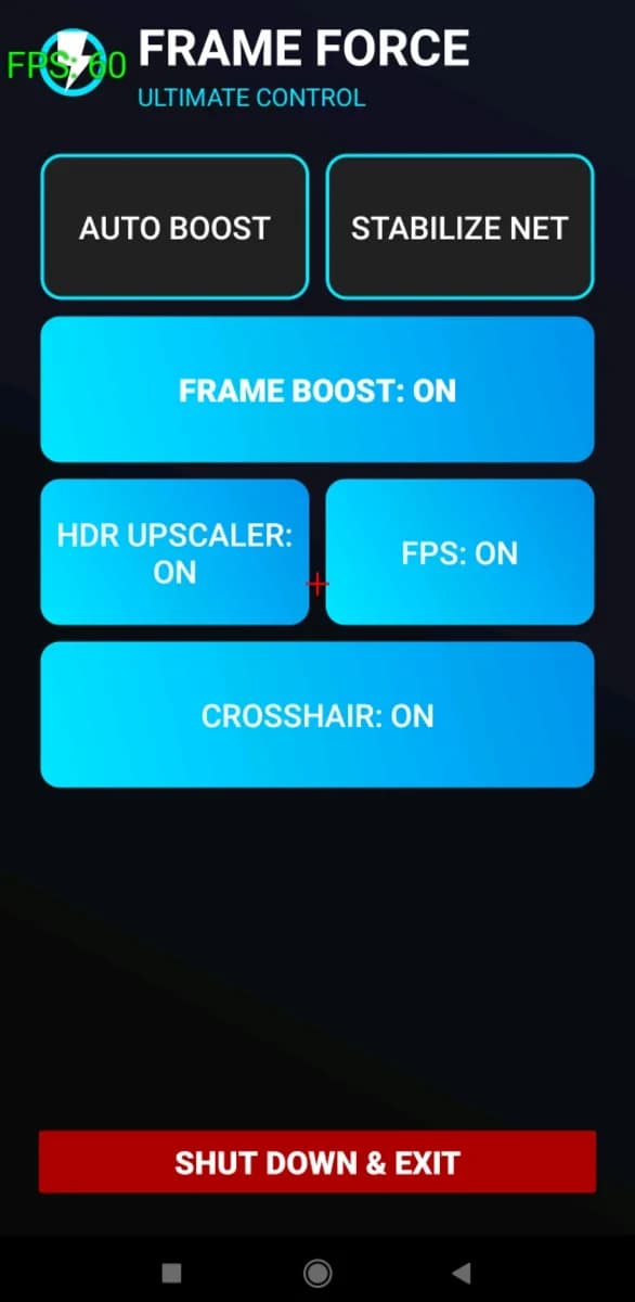 FrameForce FPS Booster -Unlocker-Crosshair Pro screenshot 4