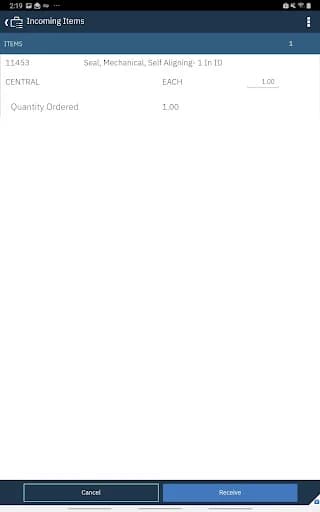 IBM Maximo Transfers Receipts screenshot 5