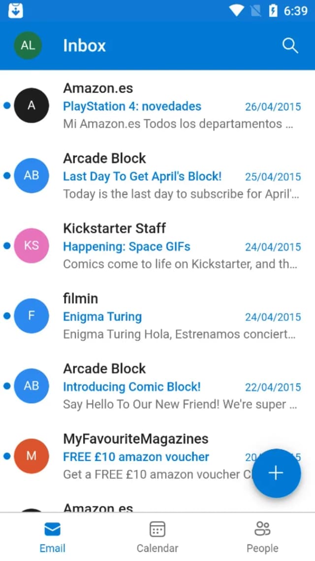 Microsoft Outlook Lite screenshot 1