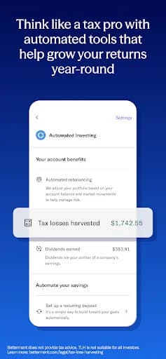 Betterment Invest & Save Money screenshot 6