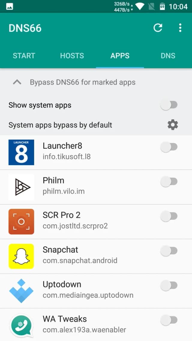 DNS66 screenshot 5