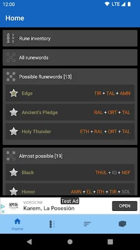 Runeword finder for Diablo II screenshot 1