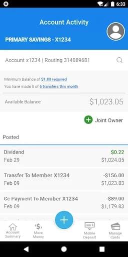 RBFCU screenshot 2