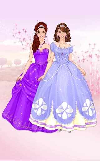 Purple princess dress up game screenshot 3