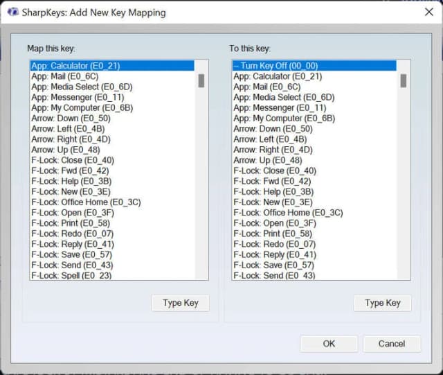 SharpKeys screenshot 3