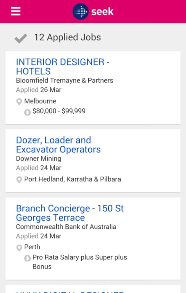 SEEK - Jobs screenshot 1