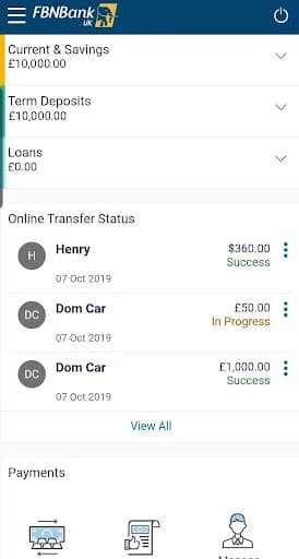 FirstBank UK screenshot 2