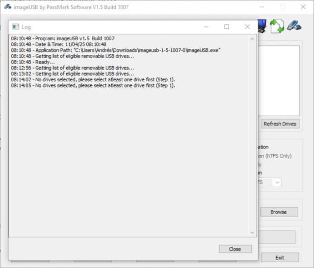 ImageUSB screenshot 1