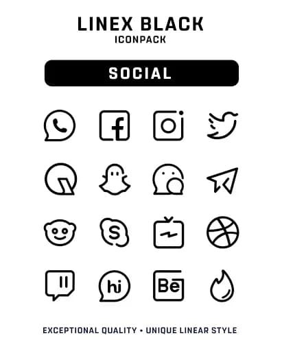 LineX Black Icon Pack screenshot 3