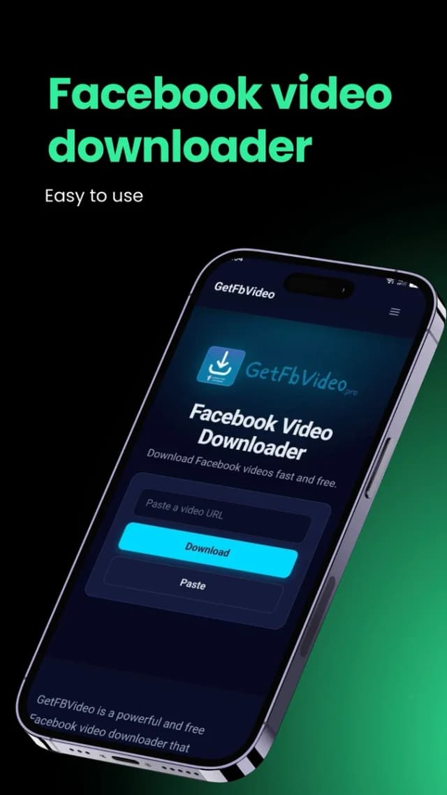 Facebook Video Downloader - GetFBVideo screenshot 1