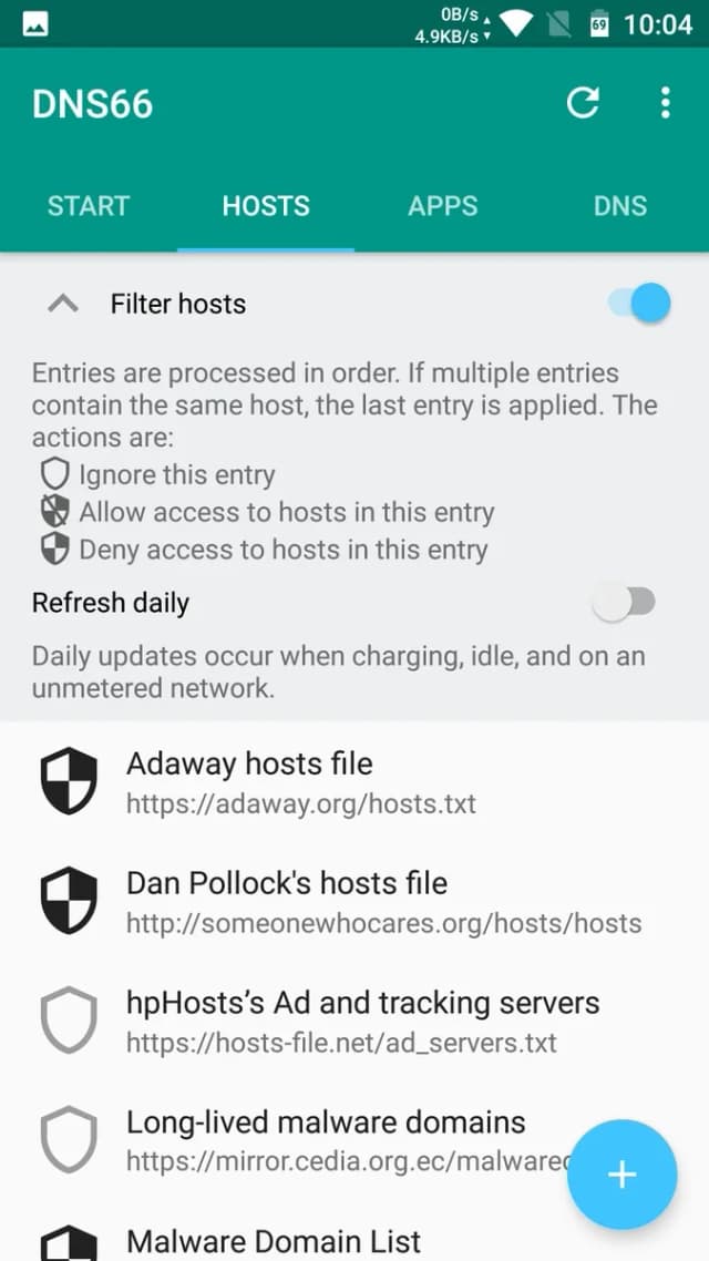 DNS66 screenshot 6