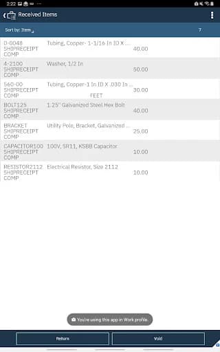 IBM Maximo Transfers Receipts screenshot 6