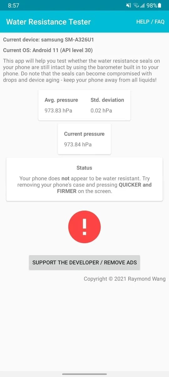 Water Resistance Tester screenshot 6