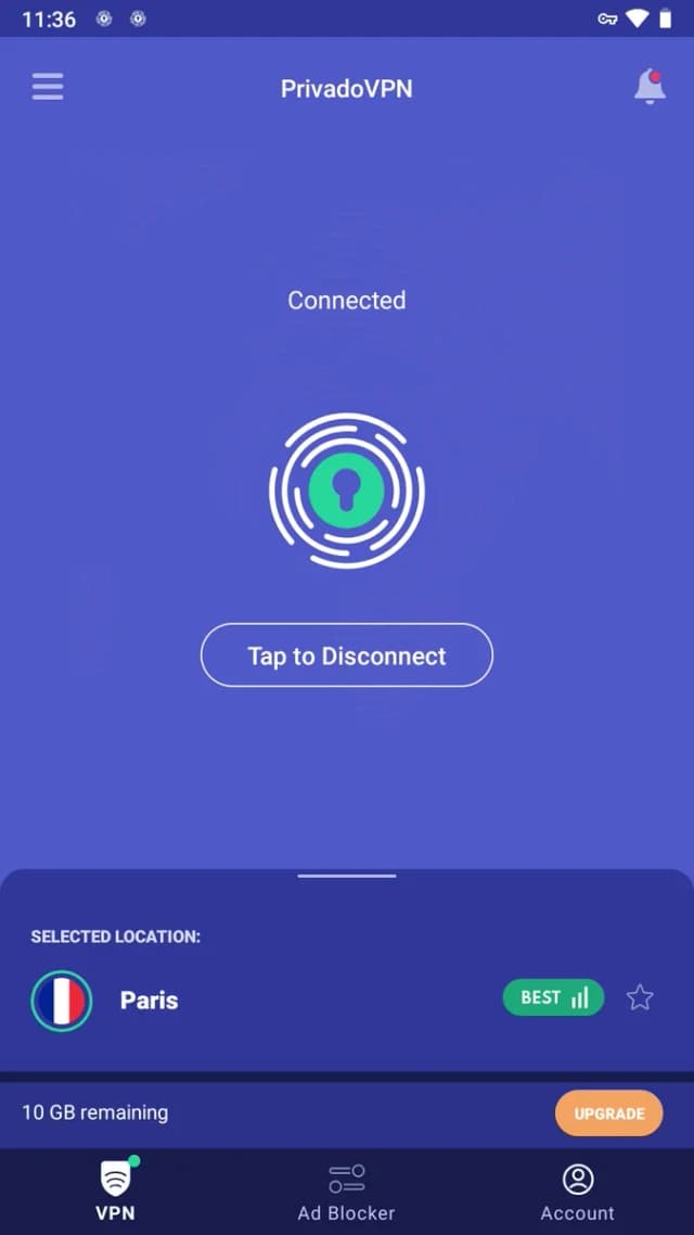 PrivadoVPN screenshot 4