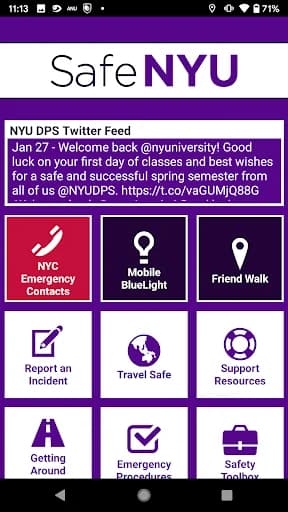 Safe NYU screenshot 1