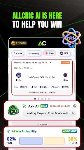 AllCric-AI Cricket Predictions screenshot 1