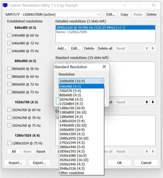 Custom Resolution Utility (CRU) screenshot 3