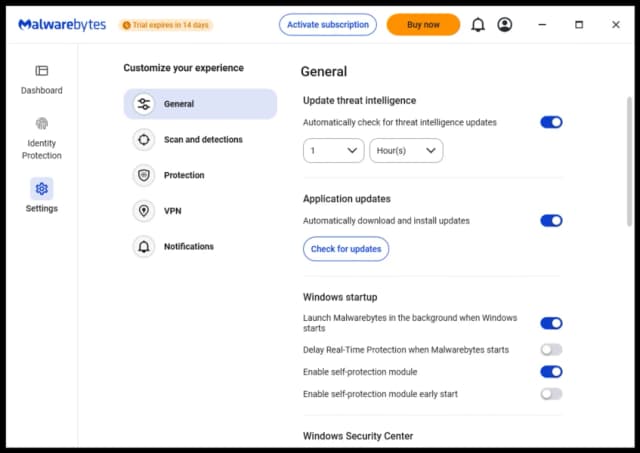 Malwarebytes screenshot 3