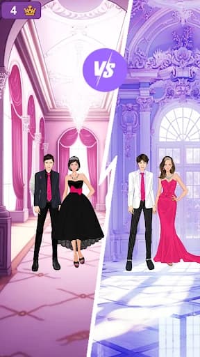 Purple princess dress up game screenshot 2