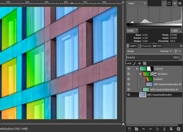 GIMP screenshot 1