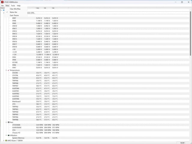 HWMonitor screenshot 3