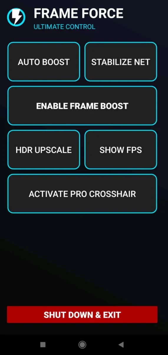 FrameForce FPS Booster -Unlocker-Crosshair Pro screenshot 3