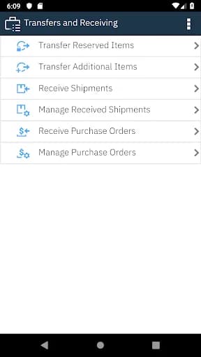 IBM Maximo Transfers Receipts screenshot 1