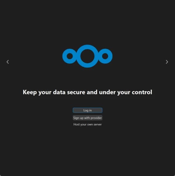 Nextcloud screenshot 1