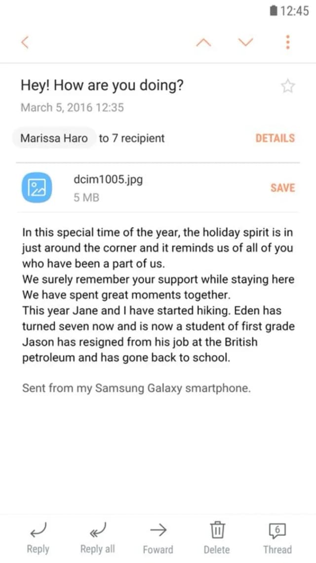 Samsung Email screenshot 3