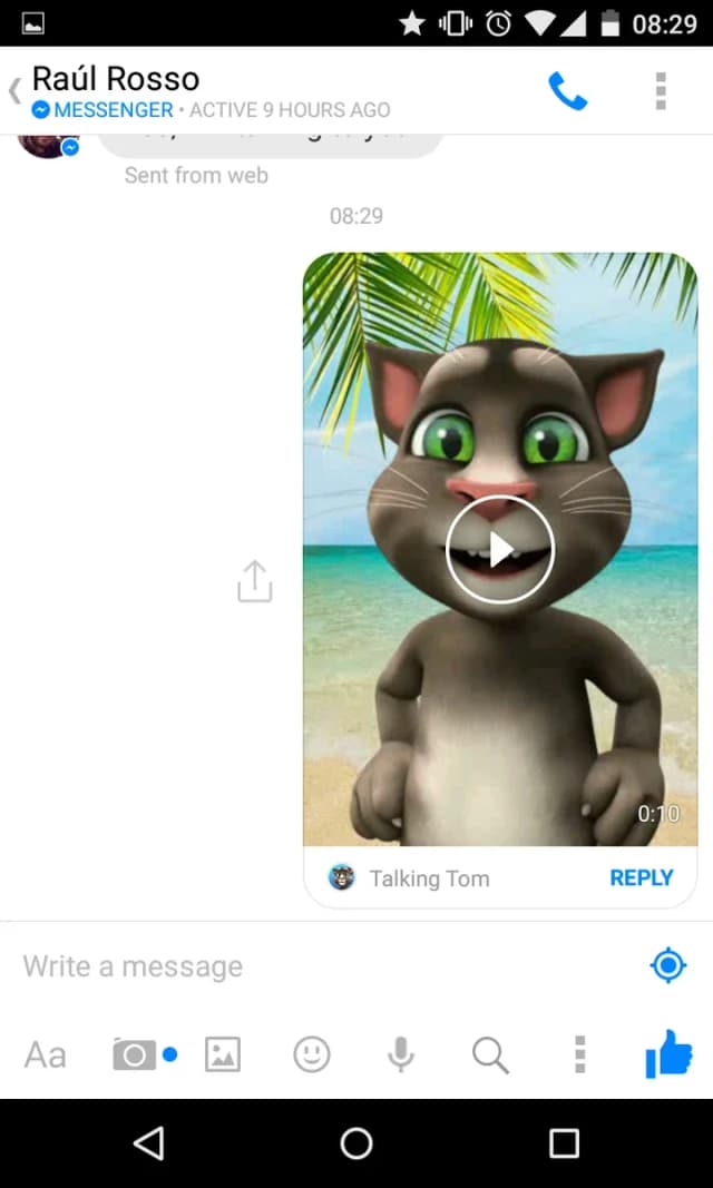 Talking Tom for Messenger screenshot 2