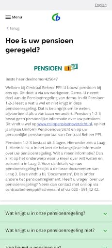 Centraal Beheer PPI screenshot 5