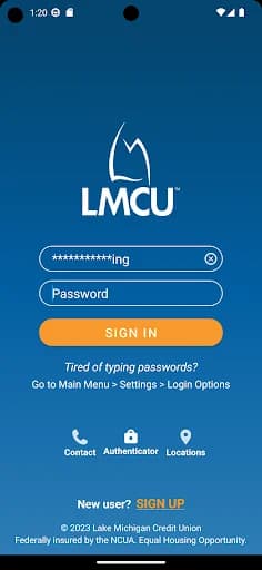 Lake Michigan CU Mobile screenshot 1