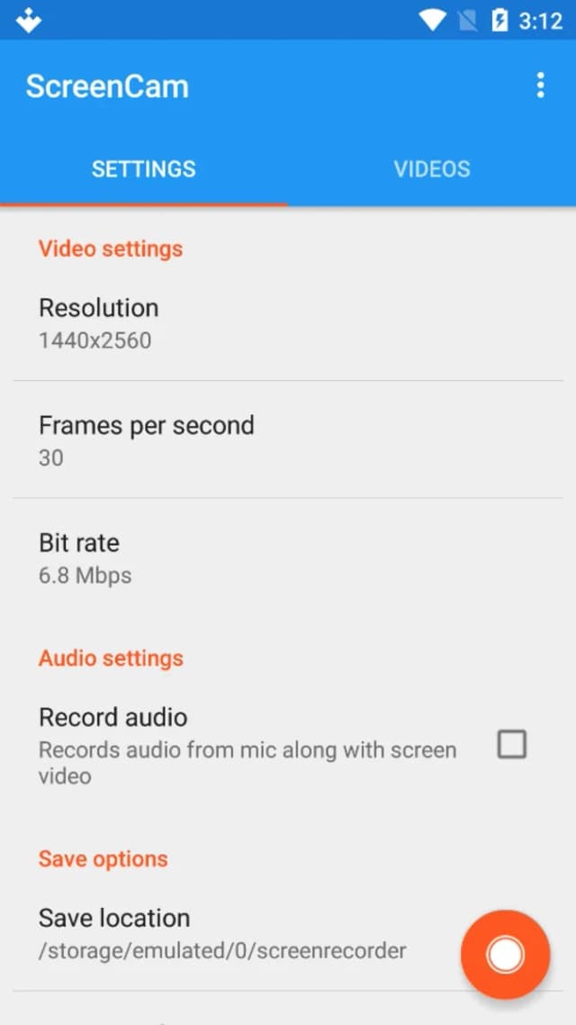 ScreenCam Screen Recorder screenshot 1